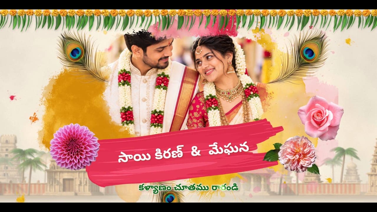 Traditional Telugu Wedding Invitation